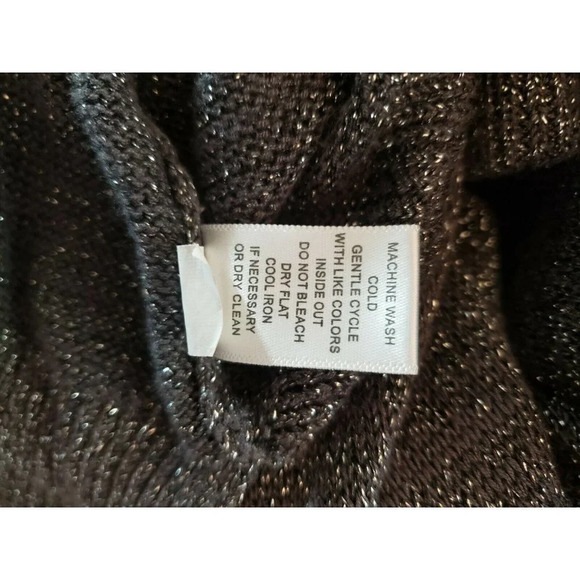 Cupio womens long sleeve pullover sweater, gray/metallic size L - Picture 6 of 6